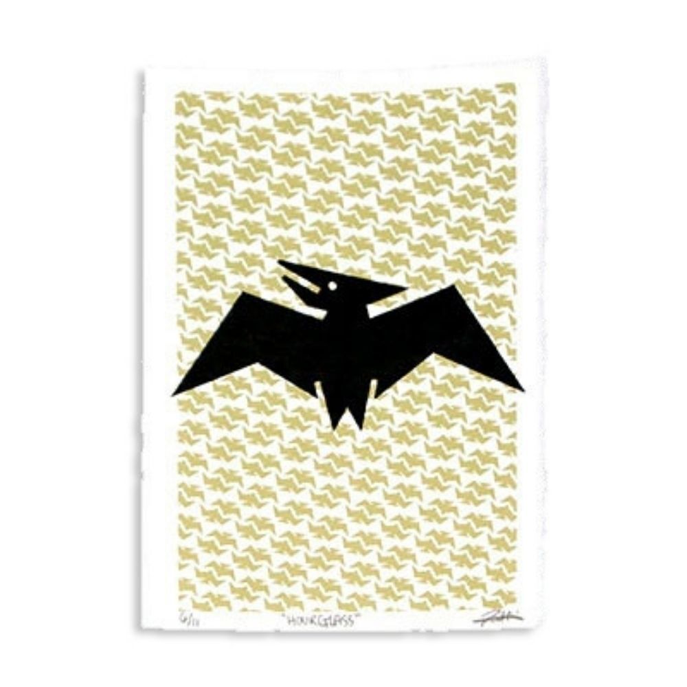 "HOURGLASS" : 2 color screen print